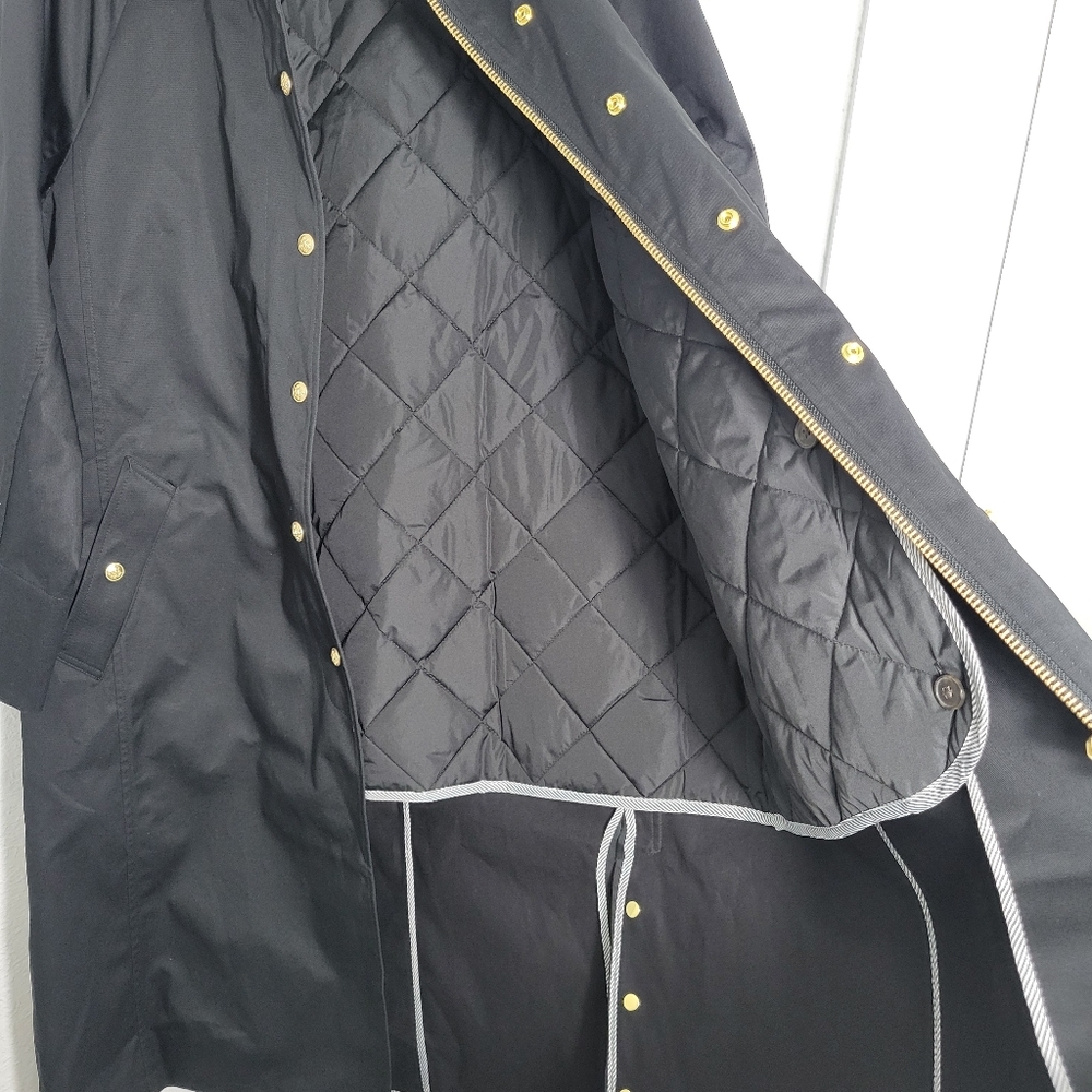 J Crew Long Barn Jacket in Waxed Cotton Twill XL Coat $358 Retail NWT - Picture 15 of 16